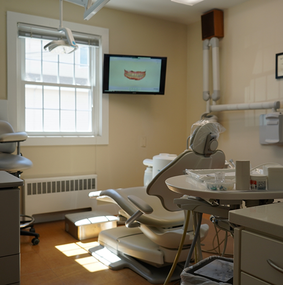 Dental exam room at Norwood Dental Care